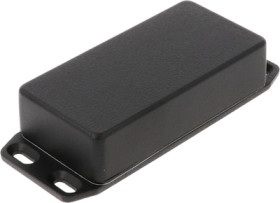 Aluminum die cast enclosure, (L x W x H) 100 x 50 x 25 mm, black (RAL 9005), IP65, 1590WGFLBK
