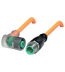 Pepperl+Fuchs 293711 Złącze konfekcjonowane czujnika/aktuatora V1-W-E2-OR2M-POC-V1-G, piny: 3, 3, 2 m, 1 szt.