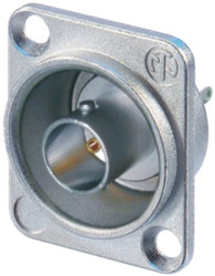 BNC flange socket 75 Ω, solder connection, straight, NBB75DSG