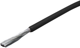 FEP-switching strand, highly flexible, 0.5 mm², 130 x 0.07 mm, black, outer Ø 1.6 mm, BYB-5-94F900