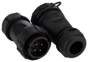 Złącze okrągłe 4-pinowe SY29 Mocowanie kablowe liniowe Wtyk, Gniazdo RS PRO Męski/żeński IP68 SY29