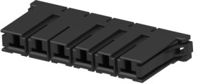 Socket header, 6 pole, pitch 10.16 mm, straight, black, 2-179958-6