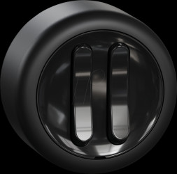 WDE015916 Serial switch, surface-mounted, complete, black, round, Renova