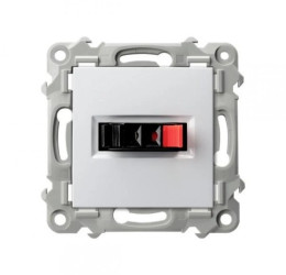 SZAFIR Gniazdo głośnikowe pojedyncze biały GG-1Z/m/00