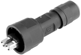 FO plug, SC, GOF/POF, singlemode, ceramic, black, 100007614