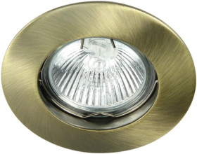 Oczko 50W/12V MR16 IP20 okrągłe stałe aluminiowe szczotkowany mosiądz DIO DSO2B-AB GXPL049