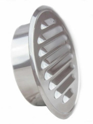 Kratka wentylacyjna okrągła z kołnierzem nierdzewna fi 100