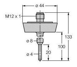 Turck 9910432 Czujnik wykrywania temperatury TP-504A-DN25K-H1141-L100 1 szt.