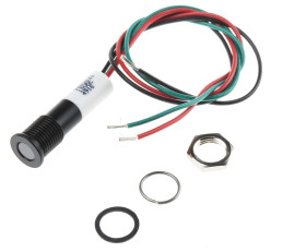 Lampka kontrolna do montażu panelowego 12V dc 8mm LED Wyprowadzenia RS PRO