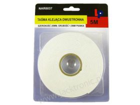 TAŚMA KLEJĄCA DWUSTRONNA 15mmx1mmx10m