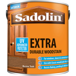 Sadolin 5028552 Extra Durable Woodstain Burma Teak 2.5 litre