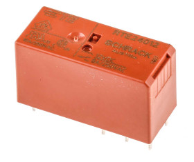 Przekaźnik mocy 12V dc DPDT TE Connectivity, montaż PCB 360Ω Otwór przezierny