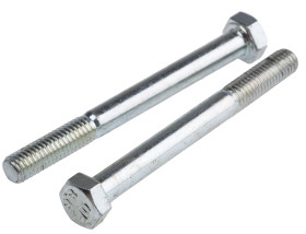 Śruba z łbem sześciokątnym gwint M5 50mm skok 0.80mm Stalowe Sześciokątny Powlekane jasnym cynkiem RS PRO