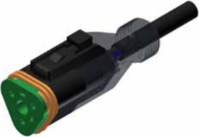 Connection cable, socket, 3 pole, straight to openend, 10m