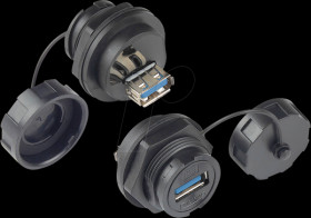 IC04-U304 Connector – USB 3.0 bushing coupling type A + cover