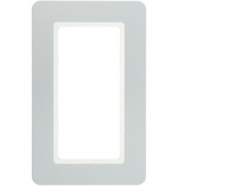 BERKER Q.7 Ramka 1 pojedyncza z dużym wycięciem aluminium aksamit lakierowany 13096184 HAGER