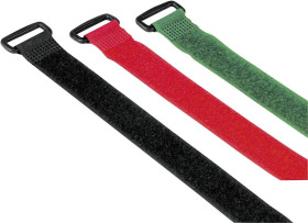 Opaska kablowa na rzepy Hama Klett-Kabelbinder mit Öse, wiederverwendbar, 20 x 250 mm, farbig, 9 Stück 00221006, 9 szt.