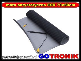 Mata antystatyczna ESD 50 x 70cm z przewodem uziemiającym