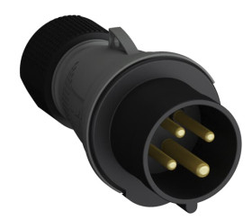 Złącze przemysłowe - zasilające 16A Wtyczka 500 V 3P+E Amphenol Industrial Czarny IP44