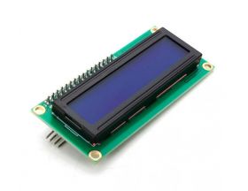 Wyświetlacz LCD 2x16 znaków niebieski + konwerter I2C LCM1602
