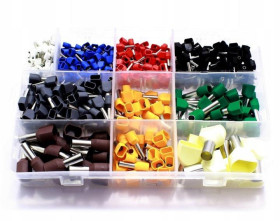 TULEJKI PODWÓJNE ZAKOŃCZENIA KABLOWE ZESTAW TULEJEK 605 SZTUK