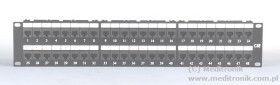 Patch panel 48 portów UTP kat.5e 2U 19"