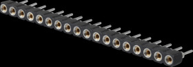 006-1-018-D-B1STF-XS0 Precision socket strip, 2.54 mm, 18 pin