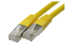 Patchcord FTP kat.5e kabel sieciowy LAN 2x RJ45 linka żółty 3m NEKU