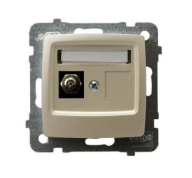 KARO Gniazdo ekwipotencjalne pojedyncze ecru perłowy GPE-1S/m/42