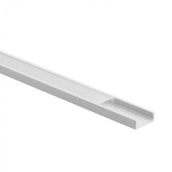 Profil N01 natynkowy biały + klosz mrożony 1m