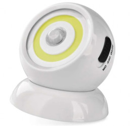 LAMPKA NOCNA LED COB CW 3AAA, P3324PIR