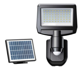 Oprawa LED solarna 10W 1100lm 4000K/neutralna IP44 z cz. zmierzchu i ruchu PIR aku. ABS/PC TOMI SOLAR 10W NW GXSO015