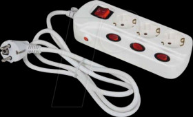 45190 Table socket, 3-fold, individually switchable