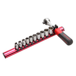 Zestaw nasadek rozmiar napędu 1/4 cala elementy: 11 SAM