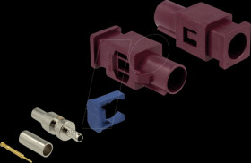 89758 FAKRA D plug spring pin for crimping