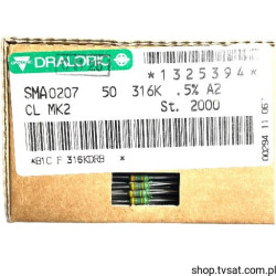 SMA0207-50-316K-0.5% 316K 0.5% 50ppm 0207 Axial AXIAL DRALORIC