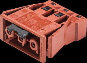 92.031.8458.0 Socket, snap-in, 3-pin, brown, spring connection