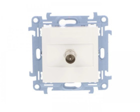 Simon 10 Gniazdo antenowe pojedyncze końcowe biały CAK1.01/11