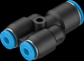 130610 Connector, Y-shaped, 2 x diameter 4 mm &lt;&gt; 1 x diameter 8 mm