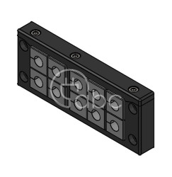 Rama przepustowa KEL-U 24, na 10 modułów KT małych, czarna, 54241