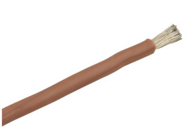 Przewód; silikonowy; SIF; 1 żyła; linka; Cu; 2,50mm2; brązowy; silikon; ciepłoodporny; bezhalogenowy; -60...+180°C; 300/500V; zw