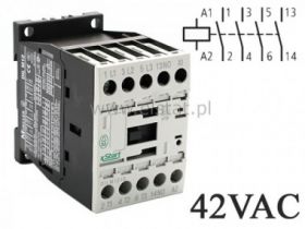 Stycznik cewka: 42Vac ( 3+ 1xNO ) 12A 5,5kW