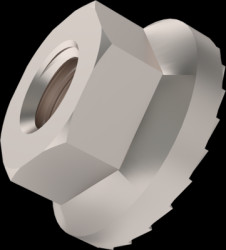 Lock nut, M5, W SW8, H 4.3 mm, outer Ø 8 mm, steel, stainless, DIN 6923/ISO 4161, 002.09.325