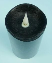 ŚWIECA WOSKOWA LED 0,06W RUSTIC BLACK