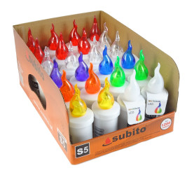 Wkład do znicza świeczka LED Subito S5 MIX (24 szt)