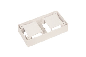 Simon Classic Puszka natynkowa podwójna płytka biała MPN2/11