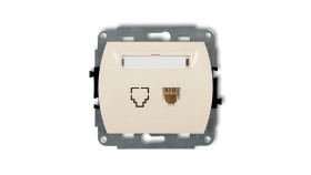 Trend Gniazda Telefoniczne Pojedyncze 1Xrj11, 4-Stykowy Beżowy 1Gt-1