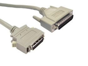 Kabel równoległy, 10m, Drukarka, Szary, Aluminium/mylar