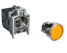 Przycisk sterowniczy 22mm żółty z samopowrotem z podświetleniem 1Z 1R XB4BW35B5