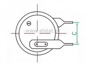 CR 2450 3V śr.24mm bateria 2 piny pionowa